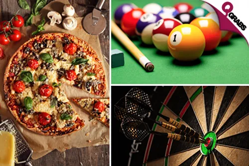 From QR38 Have Fun & Enjoy with Food & Drinks OR PlayStation & Dart Games OR Billiards / Pool! (Up to QR2000 Value)